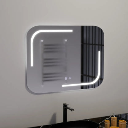 Zrkadlo LED obdĺžnikový 80x60cmtouch retrica systém odmrazuje