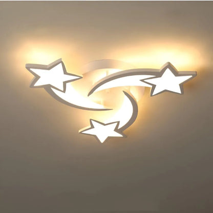 LED luster s diaľkovým ovládaním hypomoa, 56 W, 3 hviezdičky, studené/horúce/neutrálne svetlo, nestabilné, biele