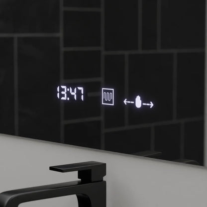 Zrkadlové obdĺžnikové obdĺžniky 120x80cm Absolu Motionglow Marcello Demonantling Clock a primeraný teplomer