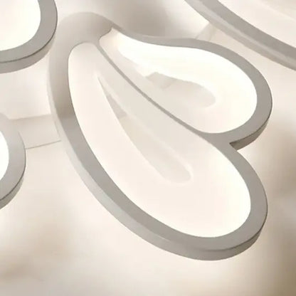 LED luster s diaľkovým ovládaním kvetu, 60 W, 5 okvetných lístkov, studené/horúce/neutrálne svetlo, nestabilné, biele