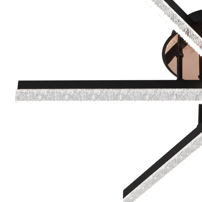 LED luster s diaľkovým ovládaním LT179/3BK, 41W, 3 prvky, studené/teplé/neutrálne svetlo, stmievateľné, čierny