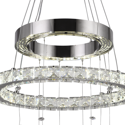 LED kryštál LULUS s 118 W Silver Latifah Diaľkovým ovládaním
