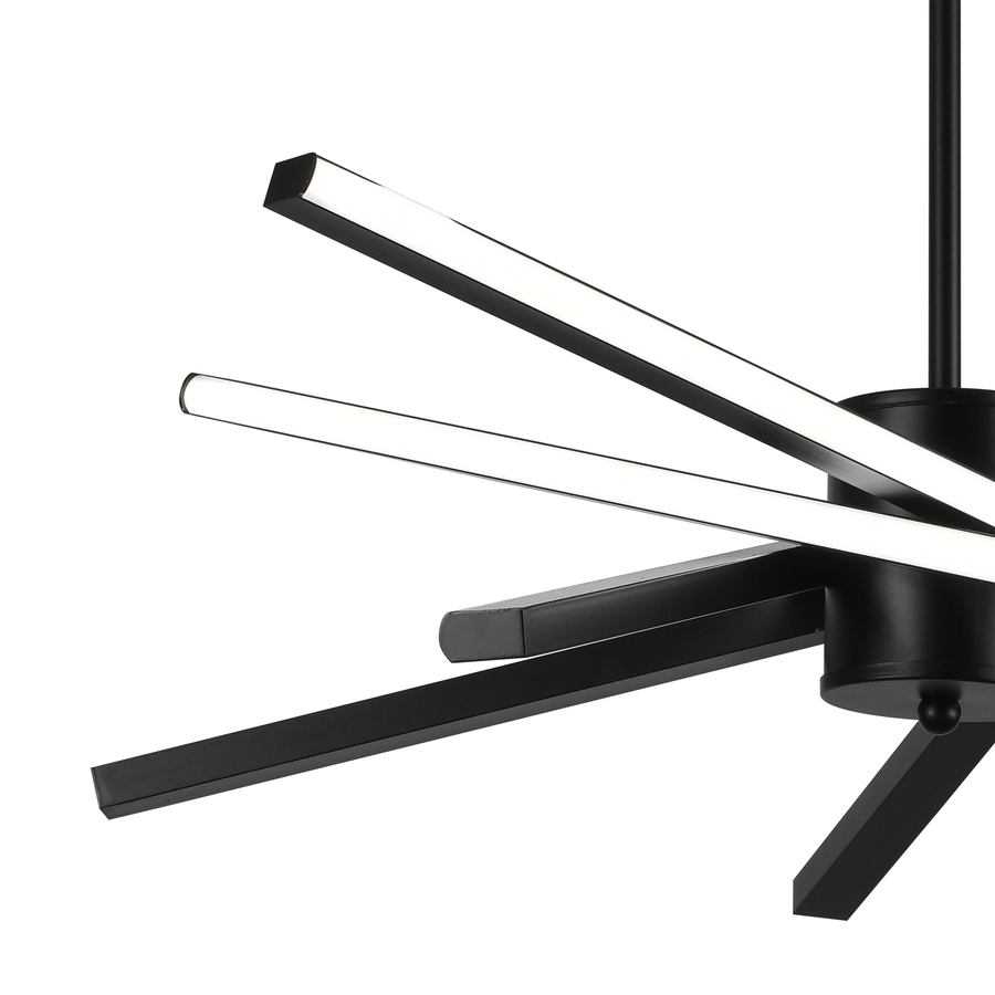 LED luster s diaľkovým ovládaním LT176/5BK, 69W, 5 prvkov, studené/teplé/neutrálne svetlo, stmievateľné, čierne, výškovo nastaviteľné