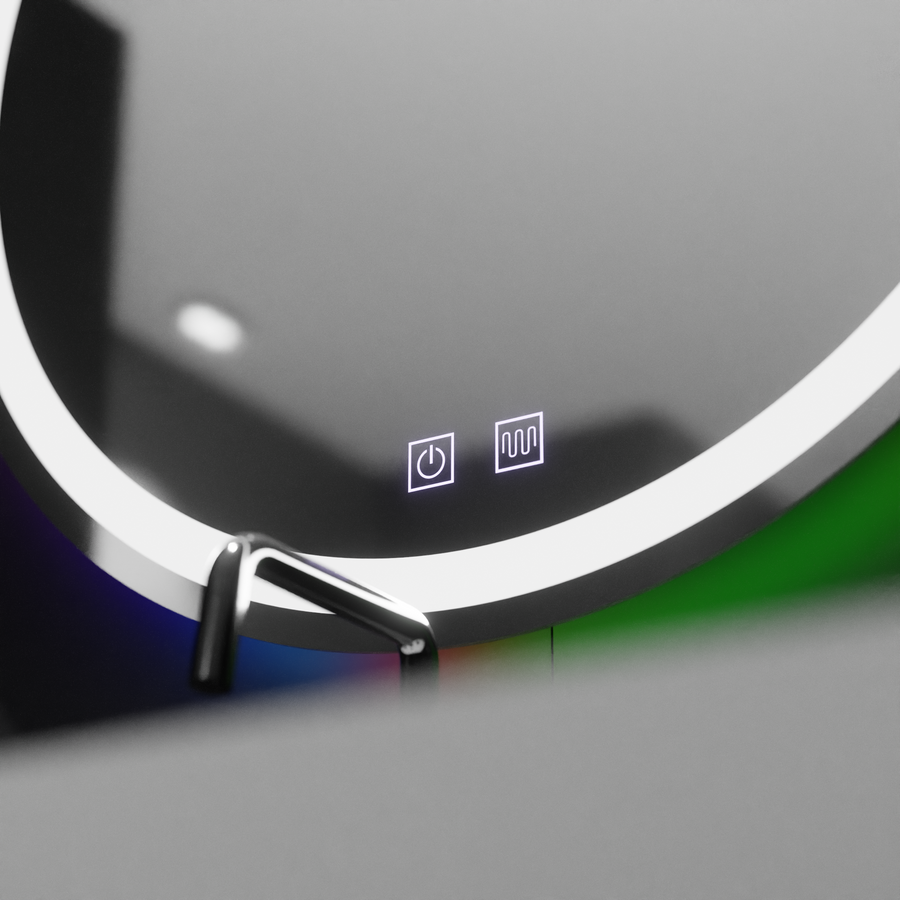 Zrkadlové LED kolo 60 cm spektrum dotyk RGB deaktivujúci systém