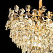 Lustrový krištáľový Windsor elegancia 6x E14, priemer 49 cm, lesklé zlato, nastaviteľná výška