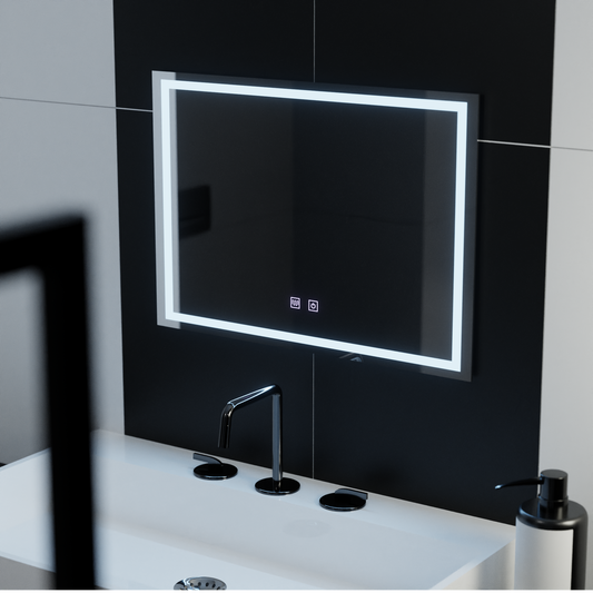 Zrkadlo LED obdĺžnikový 70x50cm dotykový systém Umbria odmrazovanie