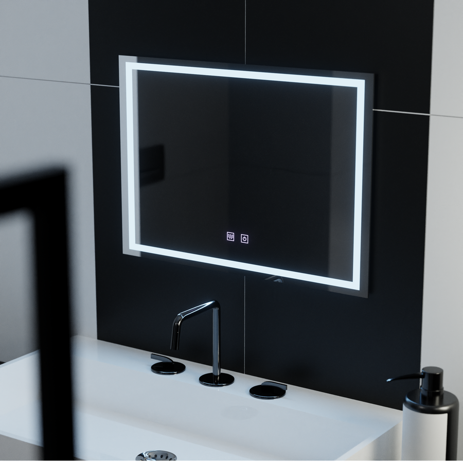 Zrkadlo LED obdĺžnikový 70x50cm dotykový systém Umbria odmrazovanie