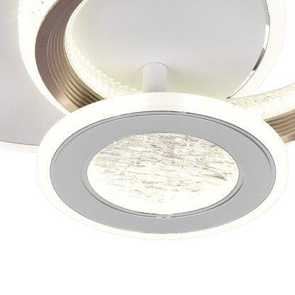 LED LED fraktalum rondo, 36W, 3 kruhy, studené/horúce/neutrálne svetlo, čierna