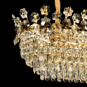 Lustrový krištáľový Windsor elegancia 6x E14, priemer 49 cm, lesklé zlato, nastaviteľná výška