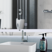 Giga LED zrkadlo, 80x60cm, Silver, Touch, 6000K light