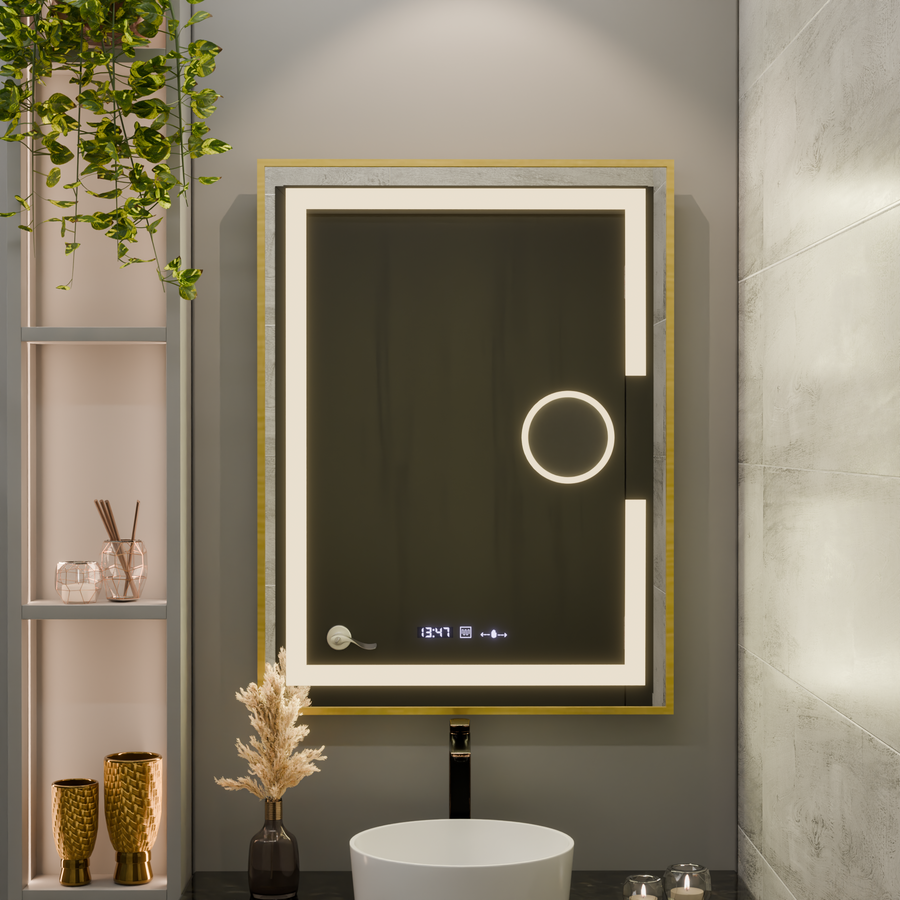 Zrkadlové obdĺžnikové obdĺžniky 50x70cm Eclat Motionglow Marcello Disping & Termeter Luba Cosmetica Dimabil
