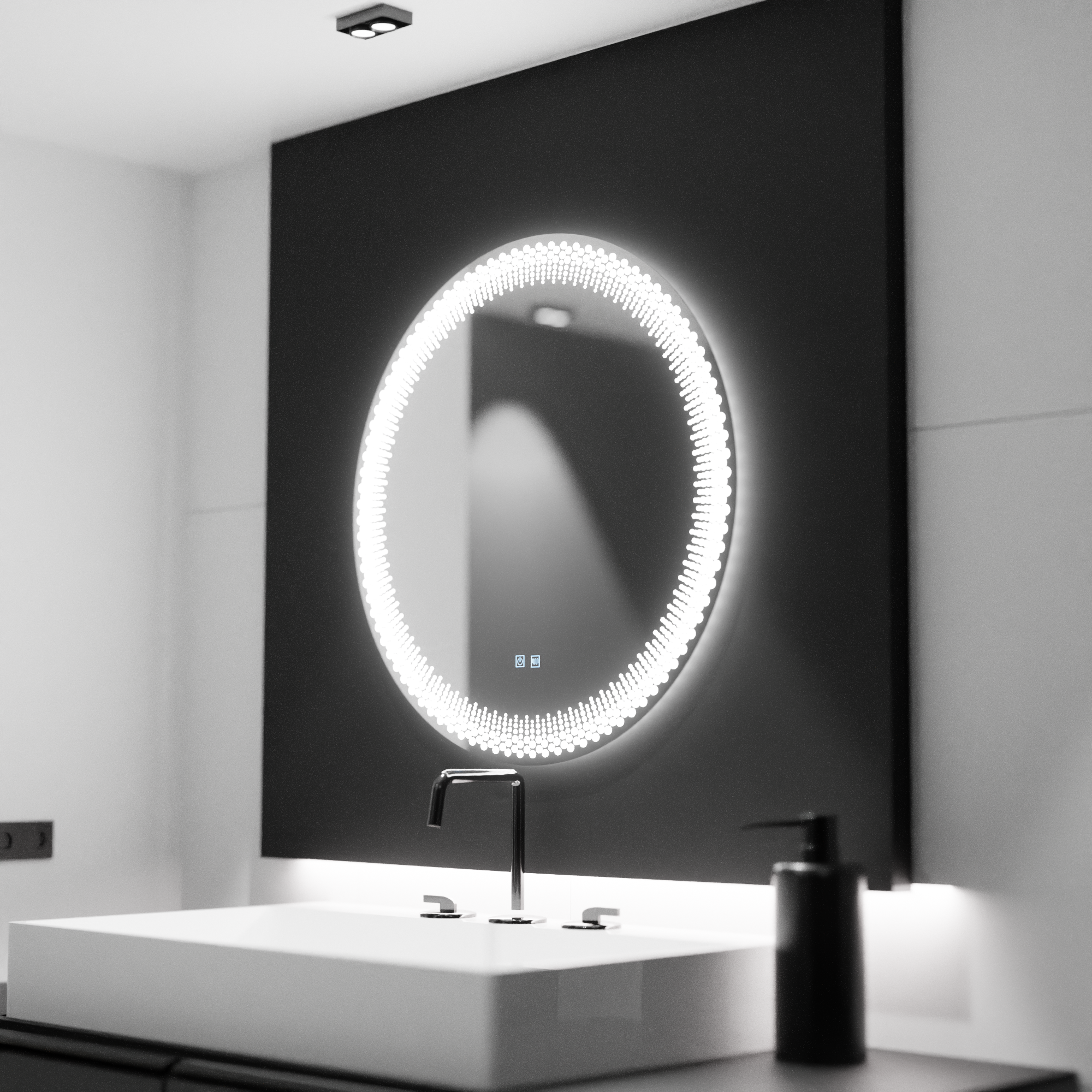 60 cm okrúhle LED zrkadlo - Stellaire Touch System Neznámy deaktivácia