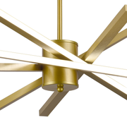 LED luster s diaľkovým ovládaním LT176/5GD, 69W, 5 prvkov, studené/teplé/neutrálne svetlo 3000K/4000K/6000K, stmievateľné, zlaté, nastaviteľná výška, kov a akryl