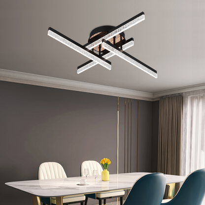 LED luster s diaľkovým ovládaním LT179/4BK, 35W, 4 prvky, studené/teplé/neutrálne svetlo, stmievateľné, čierny