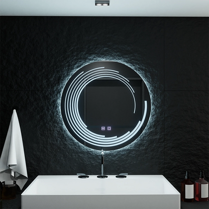 Zrkadlové LED kolo 70 cm lira Verità dotyk DOMABLE DEFRITION SYSTÉM