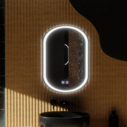 Oválne LED zrkadlo, 50x100cm, Velara Touch, Demister System, Stmievateľné