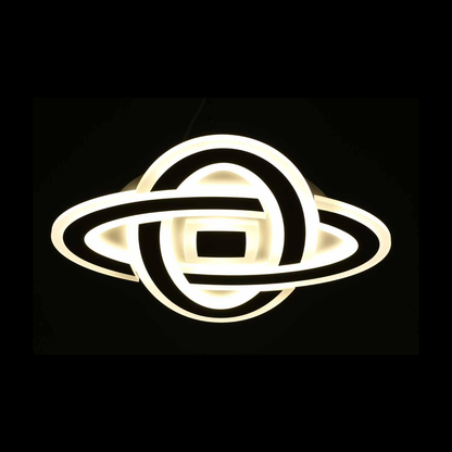 LED luster CRINELLA 44W, Priemer 23cm, Studené/Teplé/Neutrálne svetlo 3000K/4000K/6000K, Čierny, Kov a Akryl