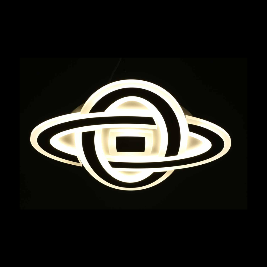 LED luster CRINELLA 44W, Priemer 23cm, Studené/Teplé/Neutrálne svetlo 3000K/4000K/6000K, Čierny, Kov a Akryl