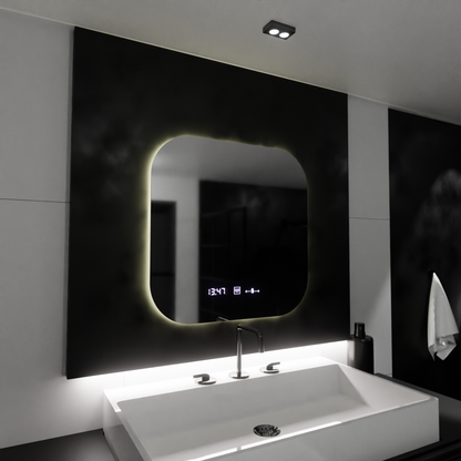 Obdĺžnikové LED zrkadlo 60x60cm Harmony Motionglow MARCLELL SYSTEM PISIKCILITY A DAIM TERMOMOMOMER