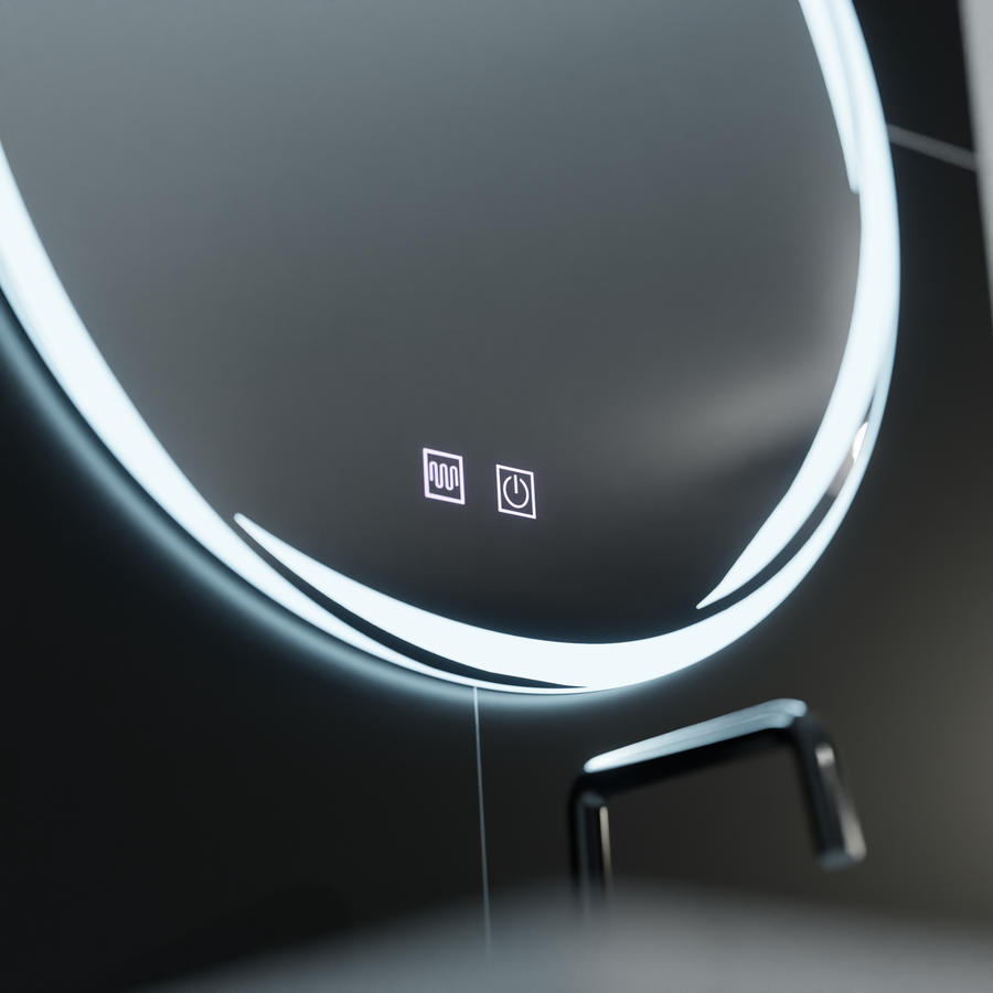 60 cm okrúhle LED zrkadlo - Spirallus Touch System Neznámy deaktivovanie