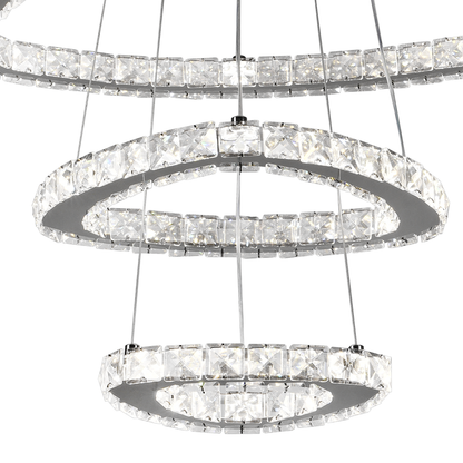 LED kryštál LULUS s 118 W Silver Latifah Diaľkovým ovládaním