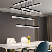 Závesný krištáľový LED luster LT181/6BK, 84W, svetlo 3000/4000/6000K, čierny, nastaviteľná výška