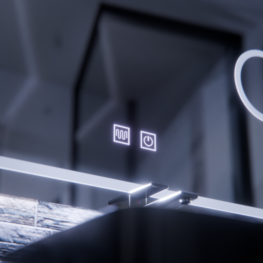 LED zrkadlo E30S/65X45, funkcia dotyku a odhmlievania, kozmetické svetlo, 65x45cm, studené svetlo 6000K