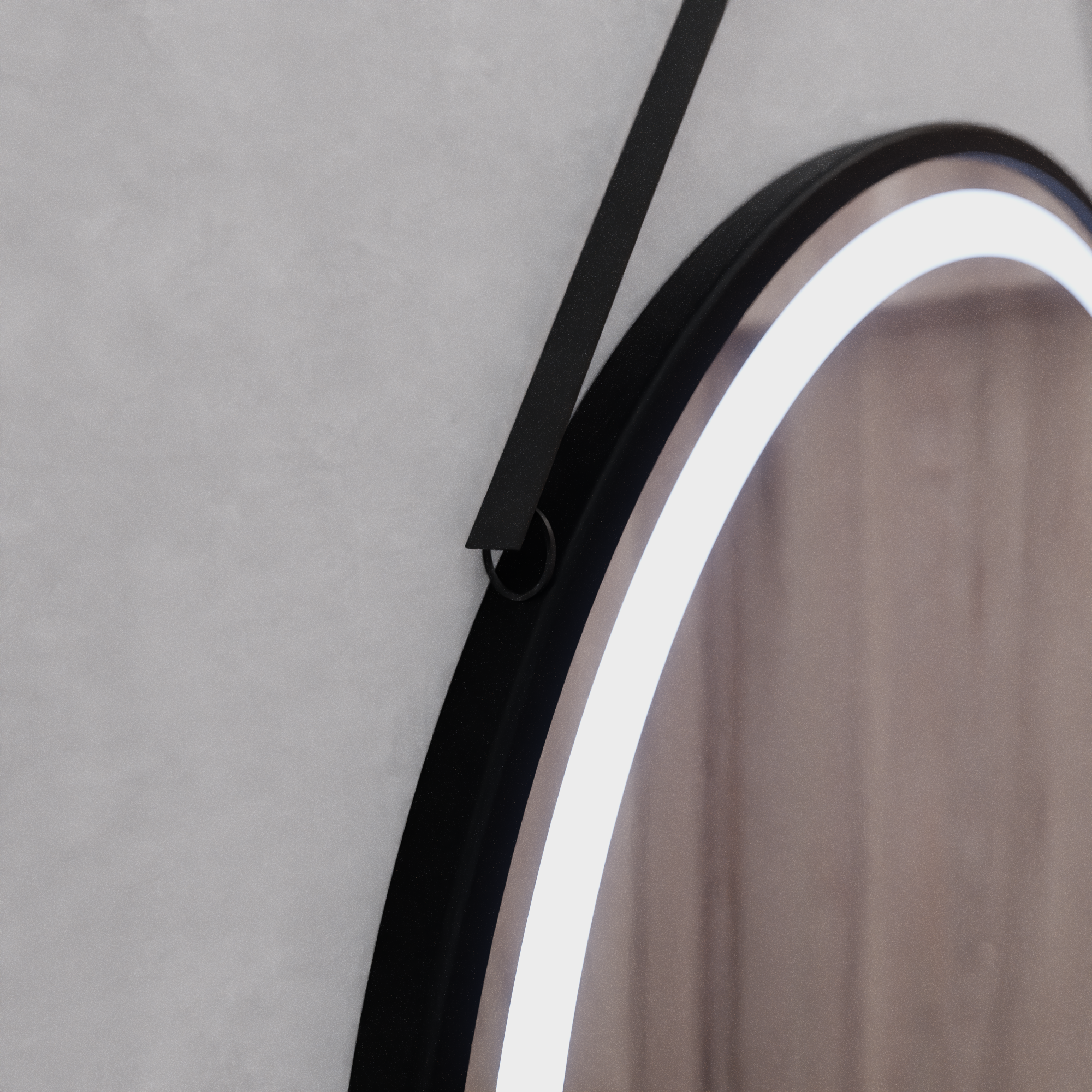 Zrkadlové LED kolo 60 cm základný dotyk