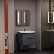 Súprava kúpeľňového nábytku SANTORINI, 60x50cm, 2 kusy, sivá a biela