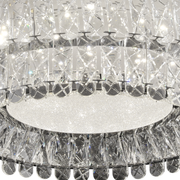 LED luster LLC130/1CH, krištáľ a kov, 31W, 1 kruh, stmievateľné, nastaviteľná výška, studené/teplé/neutrálne svetlo, luxusné osvetlenie