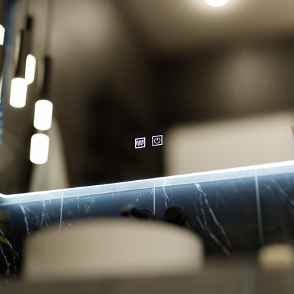 ARTEA dotykové obdĺžnikové LED zrkadlo, 80X60cm, Demister System, Stmievateľné, Závodné svetlo 6000K