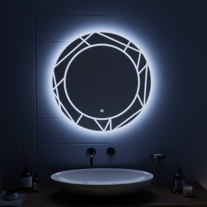 LED dotyk zrkadlo Astrix 70x70 cm