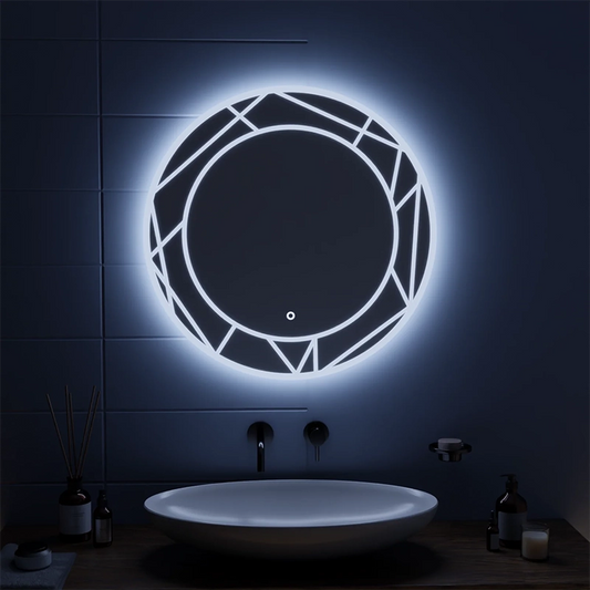 ASTRIX LED dotykové zrkadlo, 70 cm, 6000 K, stmievateľné, systém odhmlievania