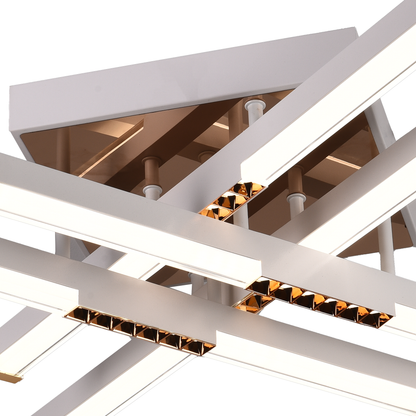 LED luster s diaľkovým ovládaním LT178/4WH, 54W, 4 prvky, studené/teplé/neutrálne svetlo, stmievateľné, biely