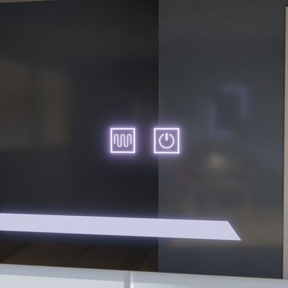 Obdĺžnikové LED zrkadlo, 80x60cm, ECLISSA Touch, Demister System, Stmievateľné