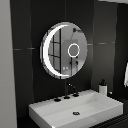 Round LED zrkadlo 70 cm dotykový systém Anello Deaktiving