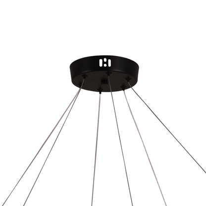 Závesný akrylový LED luster LT760/3GD, 48W, teplé/neutrálne/studené svetlo 3000/4000/6000K, biely, nastaviteľná výška, kov a akryl