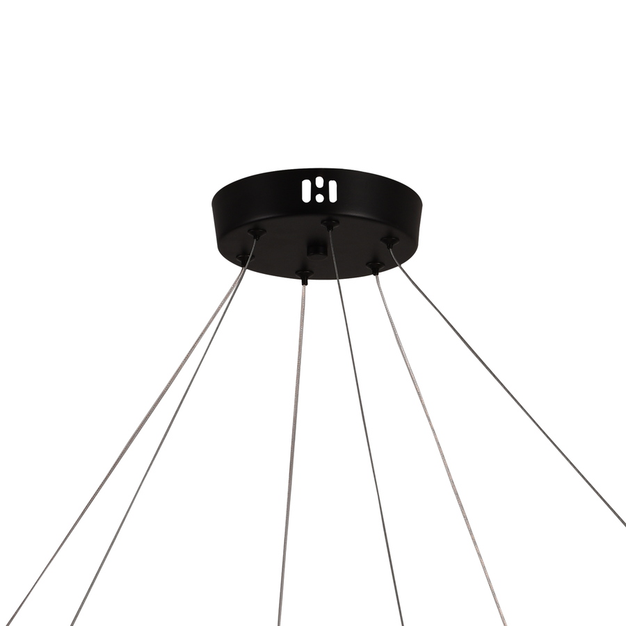 Závesný akrylový LED luster LT760/3GD, 48W, teplé/neutrálne/studené svetlo 3000/4000/6000K, biely, nastaviteľná výška, kov a akryl