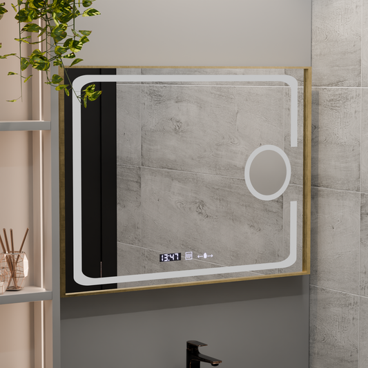 Zrkadlové obdĺžnikové obdĺžniky 50x70cm Eclat Motionglow Marcello Disping & Termeter Luba Cosmetica Dimabil