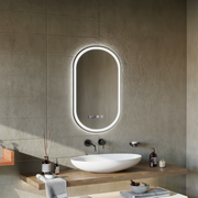 LED dotyk Wilhelm Mirror Defrition System, Clock and TEPELE 50X80 CM