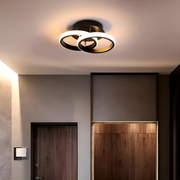 LED luster VERTEX CIRCULA 22W, 2 kruhy, kovové rámy, studené/teplé/neutrálne svetlo, čierny