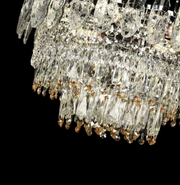 Lustrový krištáľový Windsor elegancia 6x E14, priemer 49 cm, lesklé zlato, nastaviteľná výška