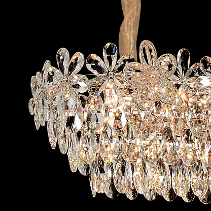 Crystal Crydelabru Windsor Regalis 10x E27, priemer 85 cm, lesklé zlato, nastaviteľná výška