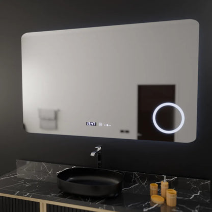 Zrkadlové obdĺžnikové obdĺžnikové 100x60cm Celeste Motionglow Marcello Demontačné hodiny rozmrazujúceho systémový terrometra