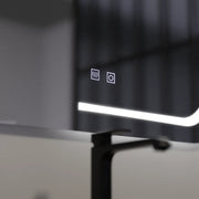 Zrkadlo LED obdĺžnikový 80x60cmtouch retrica systém odmrazuje