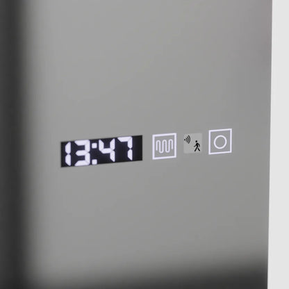 Zrkadlo LED obdĺžnikový 60x150cm Alessia Radar Radar Marcello Clock DeFRost & Smoteble Therometer