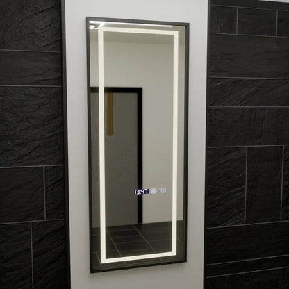 Zrkadlové LED RECTANGULA 60x150 cm Bianca Radar Radar Marcello Clock DeFROST & Smutable Therometer