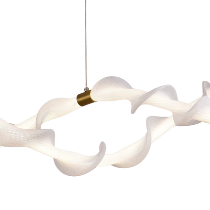 Závesný akrylový LED luster LT762/2GD, 80W, teplé/neutrálne/studené svetlo 3000/4000/6000K, biely, nastaviteľná výška