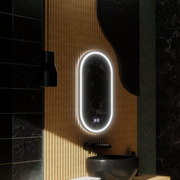 Oválne LED zrkadlo, 50x100cm, Velara Touch, Demister System, Stmievateľné