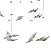 LED kryštál LULUS s 118 W Silver Latifah Diaľkovým ovládaním